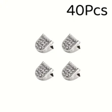 8/16/24/32/40Pcs No-Tie Shoelace Clips With Rivet Detail - Quick And Easy Slouchy Shoe Locks, Suitable For Sneakers, Durable Metal Press Clips, Ensure Secure Fit - Multicolor - View 18