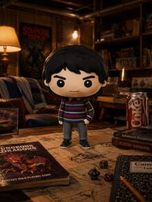 1pc Netflix "Stranger Things" Official Licensed Blind Box 3D Character Pendant Blind Bag Anime Figure Keychain Collectible Accessory, Includes Eleven, Dustin, Lucas, Mike, Will, Robin Set - Multicolor - View 7