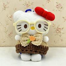 Móc khóa hình búp bê nhồi bông Hello Kitty mặc áo len của Sanrio, phụ kiện quà tặng cho bạn bè, đồ trang trí treo xe, phụ kiện túi xách, quà tặng ngày lễ - Nhiều màu - Xem 7