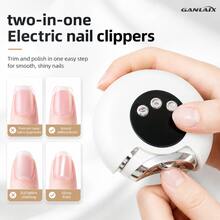 GANLAIX 2-In-1 Electric Nail Clipper & Polisher, Creates Smooth & Shiny Nails, Simple One-Step Nail Care Tool, Portable Home & Travel Nail Care Device - Multicolor - View 3