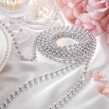 7mm Electroplated Bead Chain 2.6/9.8/32ft Cuttable Holiday Decoration String, Wedding Ceremony And Candle Holder Decor, Gift Wrapping Stage Exhibition Indoor Outdoor DIY Holiday Accent - View 6
