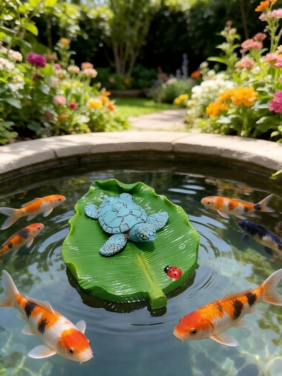 1個可愛動物浮雕樹脂裝飾品,花園池塘景觀裝飾,趣味漂浮烏龜/懶牛浮雕裝飾,戶外花園池塘魚缸水景裝飾,創意桌面家居裝飾,療癒動物手工藝禮物 - 1PC - 查看 1