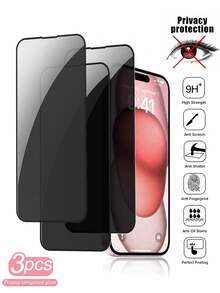 CASECOPS 3片裝全螢幕隱私鋼化玻璃螢幕保護貼，適用於 iPhone 17 Pro Max [6.9 吋]、17 Pro/17 Air/17e、16 Pro Max/16 Pro/16 Plus/16e、15 Pro Max/15 Pro/15 Plus/15、14 Pro Max/14 Pro/14 Plus/14、13 Pro Max/13 Pro/13/13 Mini、12 Pro Max/12 Pro/12/12 Mini、11 Pro Max/11 Pro/11、XS Max/XS/X/XR，隱私螢幕保護貼，清晰顯示 - 3件 - 查看 10