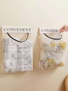 8PCS/4PCS/1PC Hanging Underwear Sock Storage Organizer, Non-Perforated Hanging Bag, Multi-Functional Hanging Bag, Bathroom Bedroom Kitchen Mesh Bag, , Reusable Household Door Back Storage Mesh Bag, Wardrobe Storage Bag, Dormitory Clothing Storage Bag - Mesh Bag - View 8