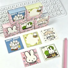 MIFFY 200 piezas/Set Lindas notas adhesivas con diseño del conejo , notas de alta calidad con dibujos animados, cuaderno de estudiante no adhesivo, regalo para Año Nuevo/Día de San Valentín/Pascua [Estilo aleatorio] - Multicolor - Ver 1