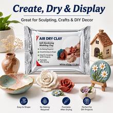 Air-Drying Clay Is Suitable For Sculpture. Featuring A Realistic Stone-Like Texture For Creating Busts, Decorative Stones - White - View 5
