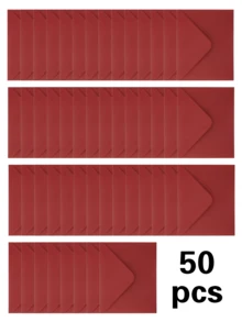 100pcs/50pcs C6 Plain Kraft Paper Envelopes, Natural Brown (114x162mm A6) - A - View 7