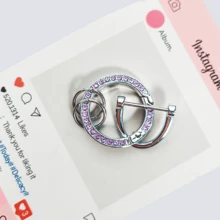 1pc INS Luxury Style Shiny Rhinestone Electroplated Spring Key Split Ring, Car Accessory, Car Key Case Modification Matching Hanging Ring, Machine Part, Assembly Fixing Connector For Various Mechanical Equipment, Thickened Rust-Proof High Elasticity Heavy-Duty Hardware Buckle Accessory - Rhinestone Spring Coil - View 6