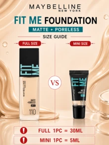 Maybelline 美寶蓮 Soft Matte 防曬粉底液 #110，5/30ml，長效滋養，3合1，自然觸感，霧面無瑕妝效，適合油性肌膚 - 柔霧版110 - 查看 5