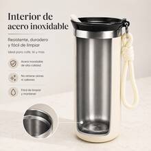 Vaso Térmico Doble Pared de Acero Inoxidable 550 ml/18oz . Termo para Agua y Café con Tapa Hermética. Taza Mantiene tu Bebida Caliente 4 Horas y Fría 6 Horas. - Rosa Fucsia - Ver 4
