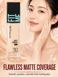 Maybelline 美寶蓮 Soft Matte 防曬粉底液 #110，5/30ml，長效滋養，3合1，自然觸感，霧面無瑕妝效，適合油性肌膚 - 柔霧版110 - 查看 3
