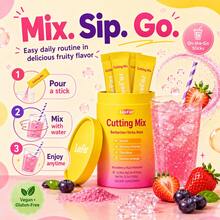 [1 Piece]LeeFar Cutting Drink Mix, Strawberry Acai Flavor, Craving Control Support & Gut Health Drink Powder, Clean Energy Wellness Mix With Berberine, Yerba Mate, 5-HTP, Chromium & Magnesium, Vegan Gluten-Free, 30 Servings - 1 件 - 查看 4