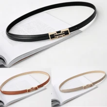 1pc Women's Fashion Personalized Buckle Belt, Korean Versatile Decorative Belt For Jeans, Trousers, Casual Wear - A - View 14