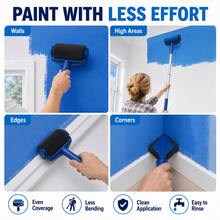 Paint Roller Set - Extendable Long Handle Anti-Splash Wall & Ceiling Painting Multi-Piece Kit - 1pc - View 5