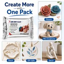Air-Drying Clay Is Suitable For Sculpture. Featuring A Realistic Stone-Like Texture For Creating Busts, Decorative Stones - White - View 4