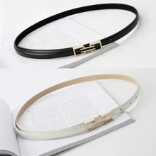 1pc Women's Fashion Personalized Buckle Belt, Korean Versatile Decorative Belt For Jeans, Trousers, Casual Wear - A - View 16