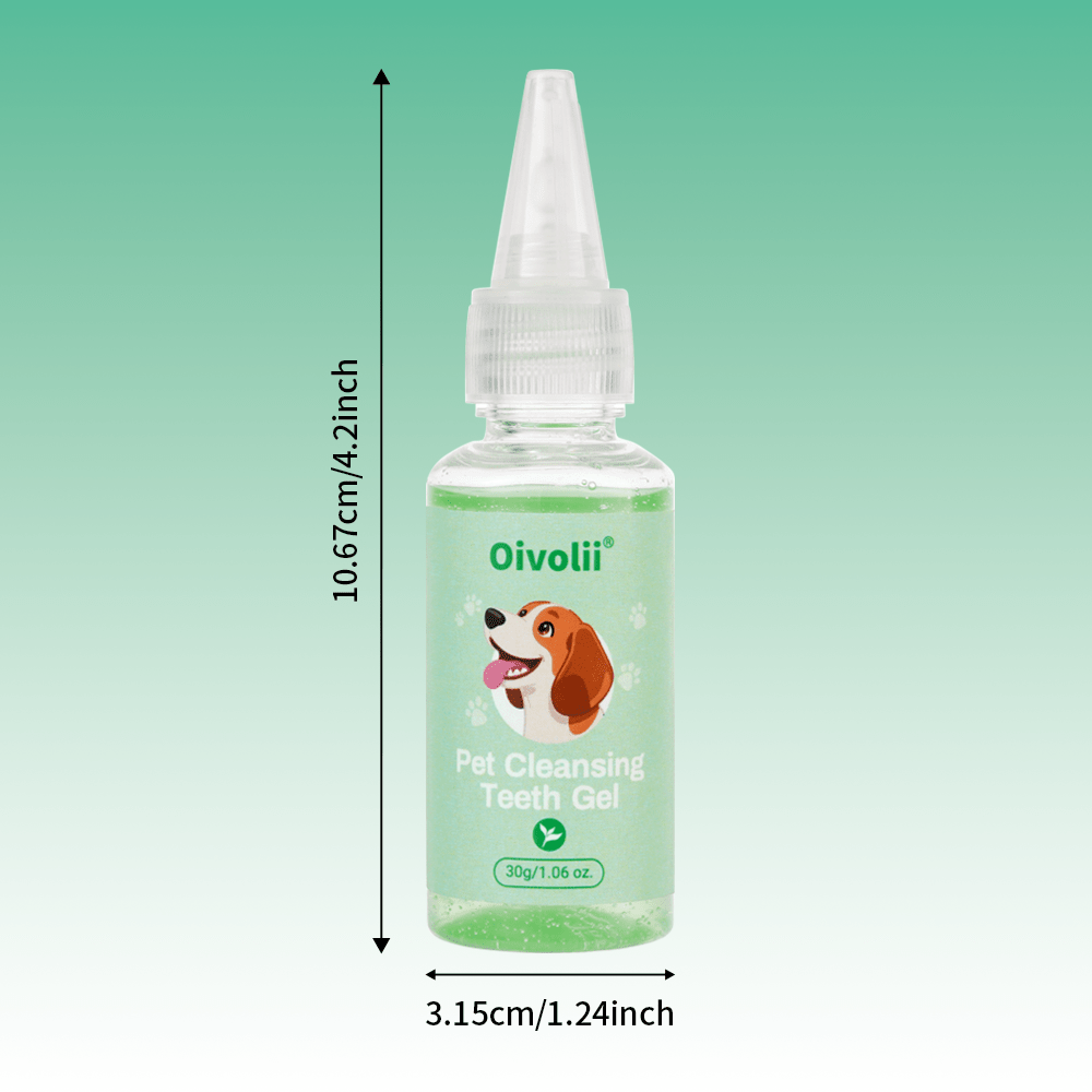 Oivolii 寵物牙齒護理凝膠 - 清新口氣、減少牙結石與牙菌斑、溫和可舔食配方、適用於狗和貓的日常口腔護理，1.06 液盎司 - 彩色 - 查看 7