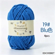 EDCUEBE7 1/4pcs Upgraded Set, Exquisite R-Ice Yarn. Premium Choice For Handmade Matte DIY Knitted Scarves, Crochet Shoes, Bags, Sweaters, Cushions, Bouquets And Other Handmade Items. Candy-Colored Skin-Friendly Yarn. (Random Packaging) - Small Velvet Ice Strip Line - View 60