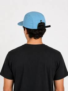 Anth Co Strapback 5 Panel Waterproof Straight Brim Cap - Baby Blue - View 4