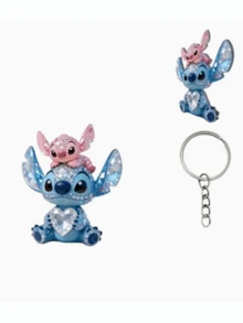 Set 2D Datar 2/1 Disney Bordir Malaikat Gantungan Kunci Akrilik Multifungsi Dekoratif - Ornamen Gantung Dekoratif - MultiWarna - View 2