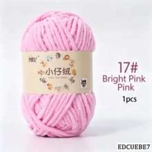 EDCUEBE7 1/4pcs Upgraded Set, Exquisite R-Ice Yarn. Premium Choice For Handmade Matte DIY Knitted Scarves, Crochet Shoes, Bags, Sweaters, Cushions, Bouquets And Other Handmade Items. Candy-Colored Skin-Friendly Yarn. (Random Packaging) - Small Velvet Ice Strip Line - View 59