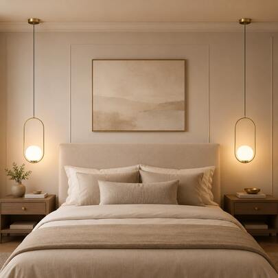 1 Stück moderne goldene Innenpendelleuchte Dekoration, hängende Kugelpendelleuchte für Kücheninsel Beleuchtung - minimalistisches Design, geeignet für Esszimmer, Nachttisch, Bar, Café, Loft-Treppe, Büro, hochwertiges Metallmaterial (Glühbirne nicht enthalten)