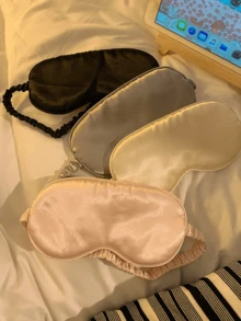 1个女士睡眠眼罩，丝滑透气舒适，缓解午睡和睡眠疲劳 - 彩色 - 查看 6