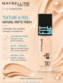Maybelline 美寶蓮 Soft Matte 防曬粉底液 #110，5/30ml，長效滋養，3合1，自然觸感，霧面無瑕妝效，適合油性肌膚 - 柔霧版110 - 查看 9