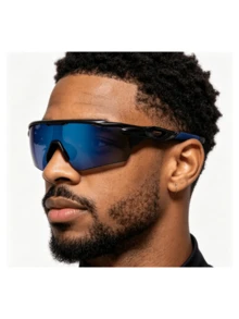 1 Pair Half-Frame Outdoor Cycling & Running Fashionable Colorful Glasses, Unisex - Multicolor - View 11