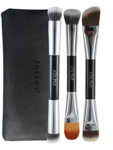 ENERGY Premium Single 2-In-1 Makeup Tool - Dual-Ended Precision Brush For Concealing, Detail Blending, And Spot Setting - Black Handle - Black - View 11