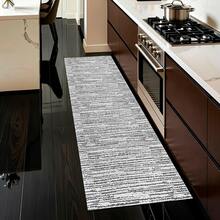 Kitchen Runner Rug 0.45 X 2.00 Laundry Room Mixed Jacquard Pattern Non-Slip Washable - Xám thô - Xem 2