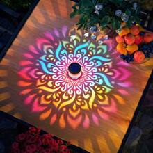 Đèn chiếu tường Mandala năng lượng mặt trời, đèn LED trang trí chống nước ngoài trời, đèn chiếu tường tạo không khí cho hàng rào vườn, đèn chiếu bóng cho sân hiên ban công nhà, đèn tường trang trí năng lượng mặt trời không dây ngoài trời, phù hợp cho vườn, sân, hiên, trang trí hàng rào - Nhiều màu - Xem 7