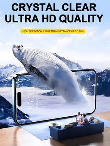 2 Stück Ultra HD One-Click Auto-Adsorptions Staubdichte Gehärtete Glas Schutzfolie Für iPhone 17 Air 16 15 14 13 12 11 X/XS Pro Max Serie, 9H+ Hohe Aluminiumlegierung Härte Staubdicht Explosionssicher Kratzfest Verschleißfest Auto-Adsorption Einfache Installation Schutzfolie - Transparent - Übersicht 5