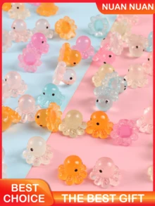 20 con bạch tuộc mini phát sáng bằng nhựa, đồ trang trí bạch tuộc bằng nhựa nhiều màu sắc, bạch tuộc phát sáng, đồ trang trí bạch tuộc mini bằng nhựa phát sáng, mặt dây chuyền bạch tuộc phát sáng, thích hợp làm quà tặng Giáng sinh, Ngày lễ tình nhân, Lễ tốt nghiệp, Ngày của Mẹ (Màu ngẫu nhiên) - Nhiều màu - Xem 11