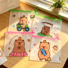Túi đựng đồ có khóa kéo chất lượng cao, dễ thương, hộp bút học sinh, túi đựng tài liệu/văn phòng phẩm, túi đựng đồ đa năng. - Nhiều màu - Xem 1