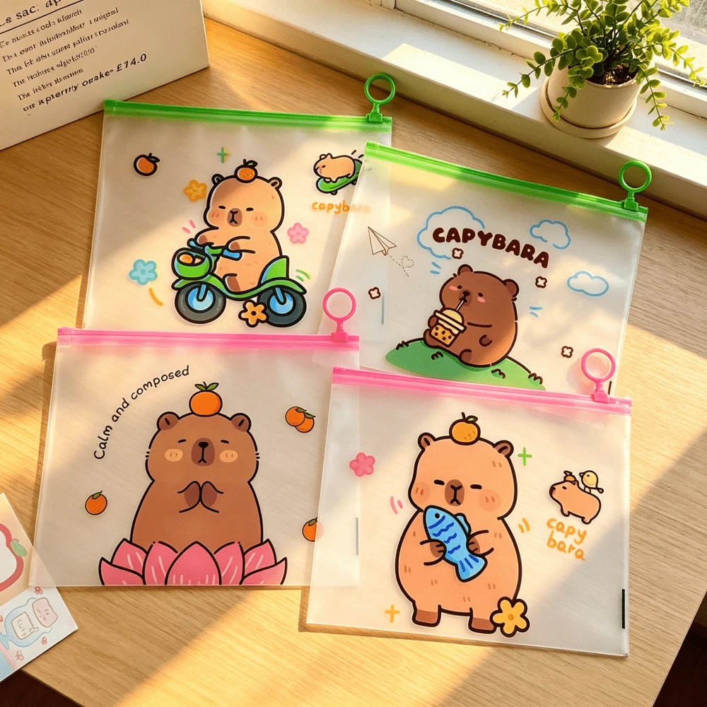 Túi đựng đồ có khóa kéo chất lượng cao, dễ thương, hộp bút học sinh, túi đựng tài liệu/văn phòng phẩm, túi đựng đồ đa năng. - Nhiều màu - Xem 1