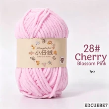 EDCUEBE7 1/4pcs Upgraded Set, Exquisite R-Ice Yarn. Premium Choice For Handmade Matte DIY Knitted Scarves, Crochet Shoes, Bags, Sweaters, Cushions, Bouquets And Other Handmade Items. Candy-Colored Skin-Friendly Yarn. (Random Packaging) - Small Velvet Ice Strip Line - View 22