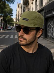 Anth Co Strapback 5 Panel Waterproof Straight Brim Cap - 綠色 - 查看 2