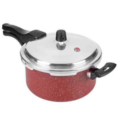 ALUMINIO NACIONAL Panela de Pressão Fechamento Externo Antiaderente 3 L Fast Preto/Vermelho