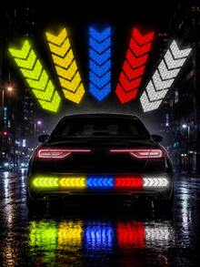 Stiker Panah Reflektif untuk Mobil, 12 buah Stiker Peringatan Tahan Air, Pita Reflektor Berkendara Malam Hari dengan Visibilitas Tinggi, Pita Reflektif Anti-Tabrakan Perekat Sendiri untuk Bumper, Bagasi, dan Bodi Mobil, Universal untuk Truk, Sepeda Motor, Sepeda, dan RV - A - View 6