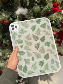 1pc Green Leaf White Edge Shockproof Tablet Case For Galaxy Tab A7 LITE, Pro 11-Inch 2021, 10th Generation - Multicolor - View 1