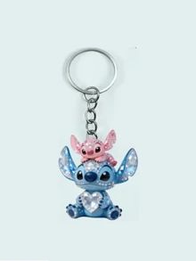 Set 2D Datar 2/1 Disney Bordir Malaikat Gantungan Kunci Akrilik Multifungsi Dekoratif - Ornamen Gantung Dekoratif - MultiWarna - View 3