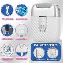 The 2026 New Multifunctional Electric Foot Grinder Is Equipped With LED Auxiliary Lighting And Three Types Of Grinding Heads: Coarse, Medium, And Fine. It Has Dual Speed Regulation Suitable For Removing Dead Skin And Grinding Calluses, USB Charging, And One Click Operation. It Is Portable And Easy To Use, - Multicolor - View 5