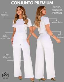 Women's Set: Loose-Fitting Pants And Short-Sleeved Blouse - Elegant, Casual, Perfect For Parties, Office, Or Work - Versatile - White - View 2