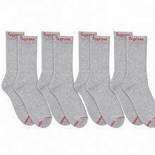 Supreme Hanes Crew Socks Heather Grey (4 Pack) - 石楠灰 - 查看 3