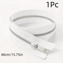 1Pc/2Pcs #5 Metal Zipper, Silver Teeth, Closed End, Y-Shaped Teeth Smooth Without Jamming, Suitable For Pockets And Leather Bags, Multiple Colors Available, Multiple Sizes Available - Multicolor - View 14