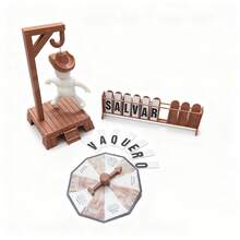 Hangman Guessing Game, Players The Letters In The Word By Spinning The Wheel Or Drawing Letters. For Each Incorrect , The Little Figure On The Gallows Will Descend One Step, Until It Is "Hanged" Or The Full Word Is Guessed. - White - View 6