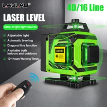 L.A.OL.A.U LAOLAU 16-Line 4D Green Laser Level, 360° Horizontal & Vertical Cross Line, Auto Self-Leveling, Remote Control, Laser Leveler For Indoor/Outdoor Construction - One Size Fits All - View 5