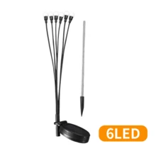 1/2pcs 6/8/10 LED Solar Outdoor Lights, Outdoor Decorative Lights, Solar Swinging Lights, Garden Path Outdoor Decorative Lights, Christmas Decor, Halloween Decor, Large Solar Swinging Lights, IP4X Waterproof - Solar-powered Firefly Lamps - View 9