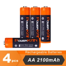 POWERKAN 充電式 AA 電池組 (4/8入)：2100mAh 1.2V 鎳氫電池，預充電隨時可用，輸出穩定且持久 - 適用於遙控器、時鐘、遊戲控制器、麥克風及其他智慧裝置 - 查看 10